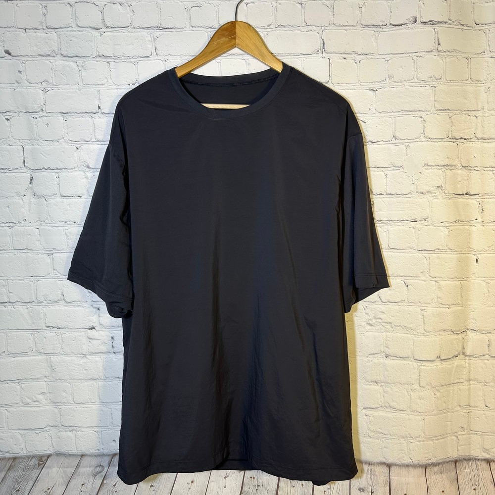 Lululemon Oversized Short Sleeve Tee Black Performance Shirt XL